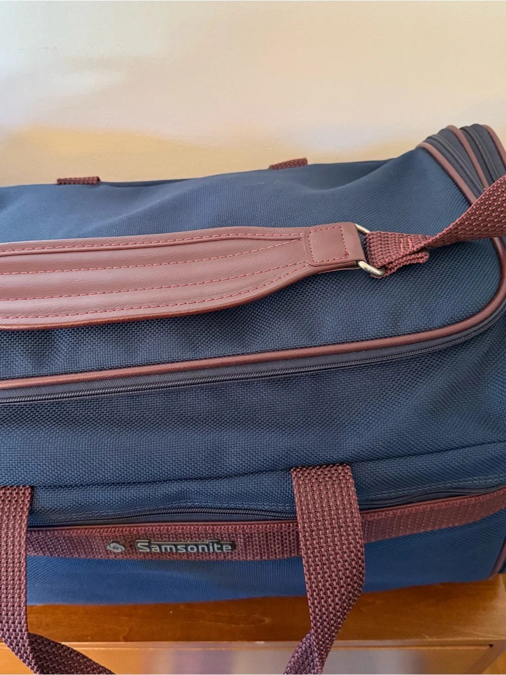 Vintage Samsonite Silhouette 4 Duffel Bag Blue Overnight Carry On Weekender 1987